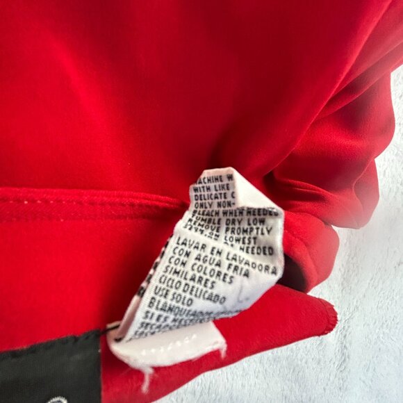 Vintage Sag Harbor Womens Checkerboard Zip Front Jacket 16W Red Black Stretch - Picture 4 of 7